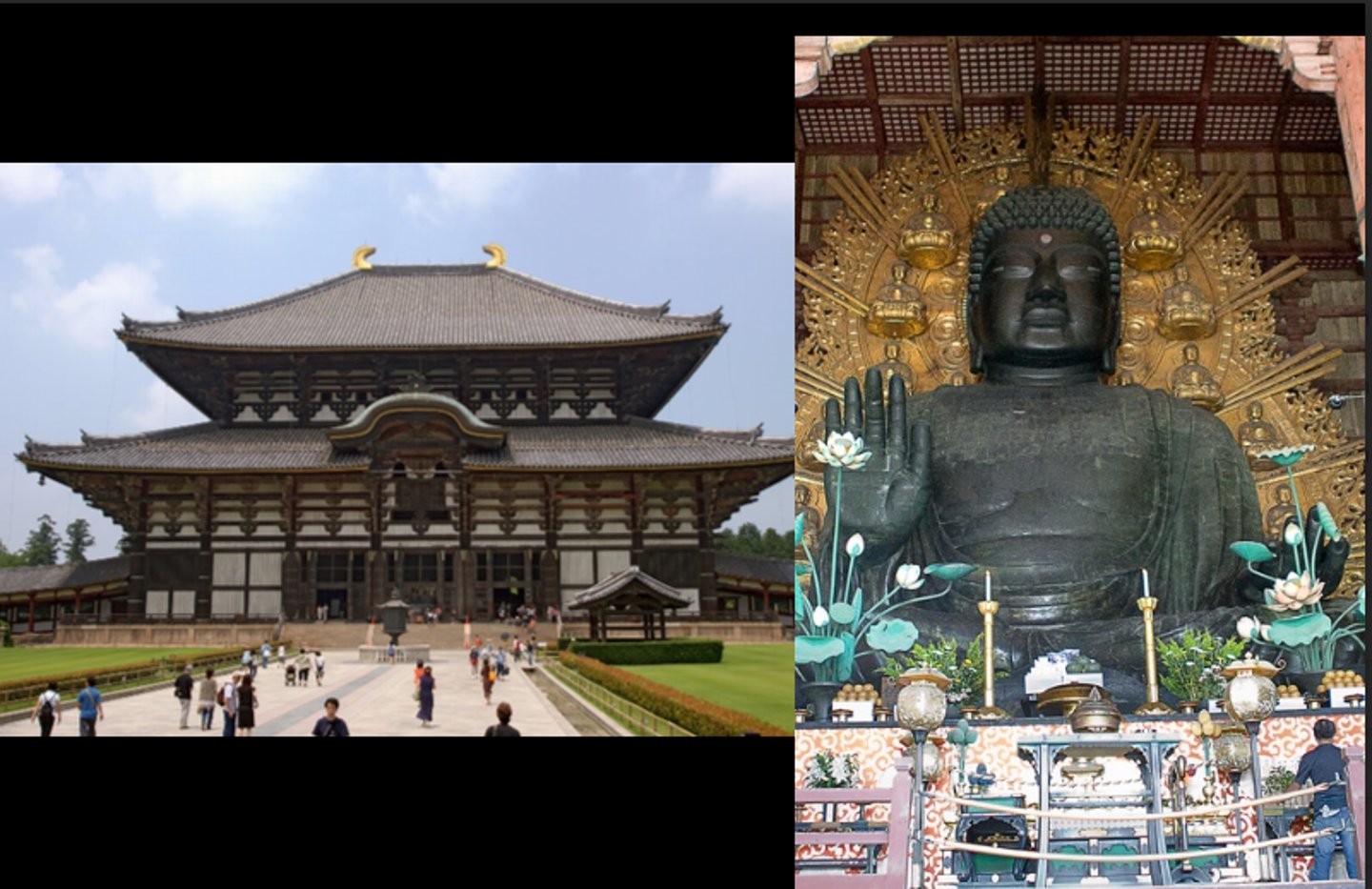 <p>Japanese emperor who ordered construction of Todaiji. His Decree of 741 ordered a Buddhist temple in every Japanese province. He wanted to join Japan together under Buddhism</p>