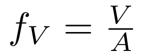 <p>f<sub>v</sub> = Max Shear Stress (lbs per in<sup>2</sup>)</p><p>V = Shear (lbs)</p><p>A = Cross Sectional Area (in<sup>2</sup>)</p>