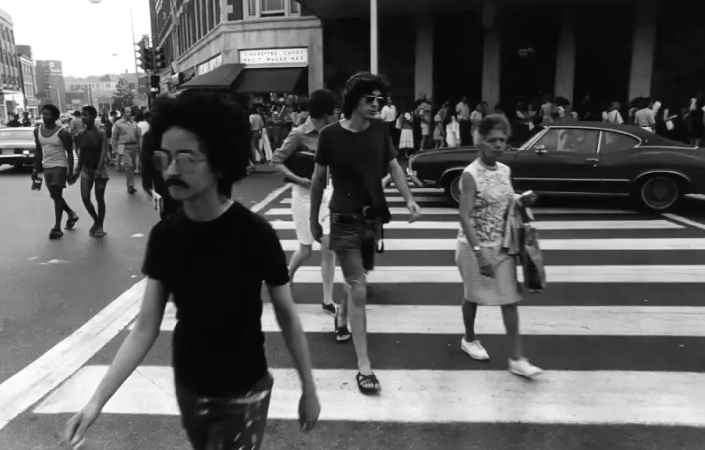 <ol start="1973"><li><p>Artist adopts persona of a Black male figure in public; explores race and perception.</p></li></ol><p></p>