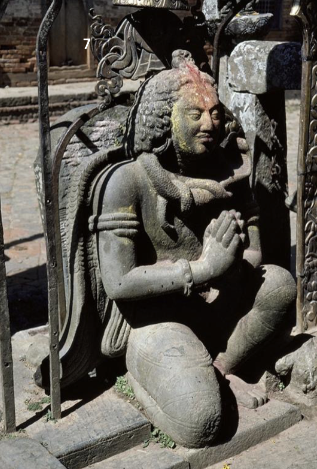 <p><span>mythical bird-like figure, commonly depicted as half-man, half- bird, can control nagas</span></p>