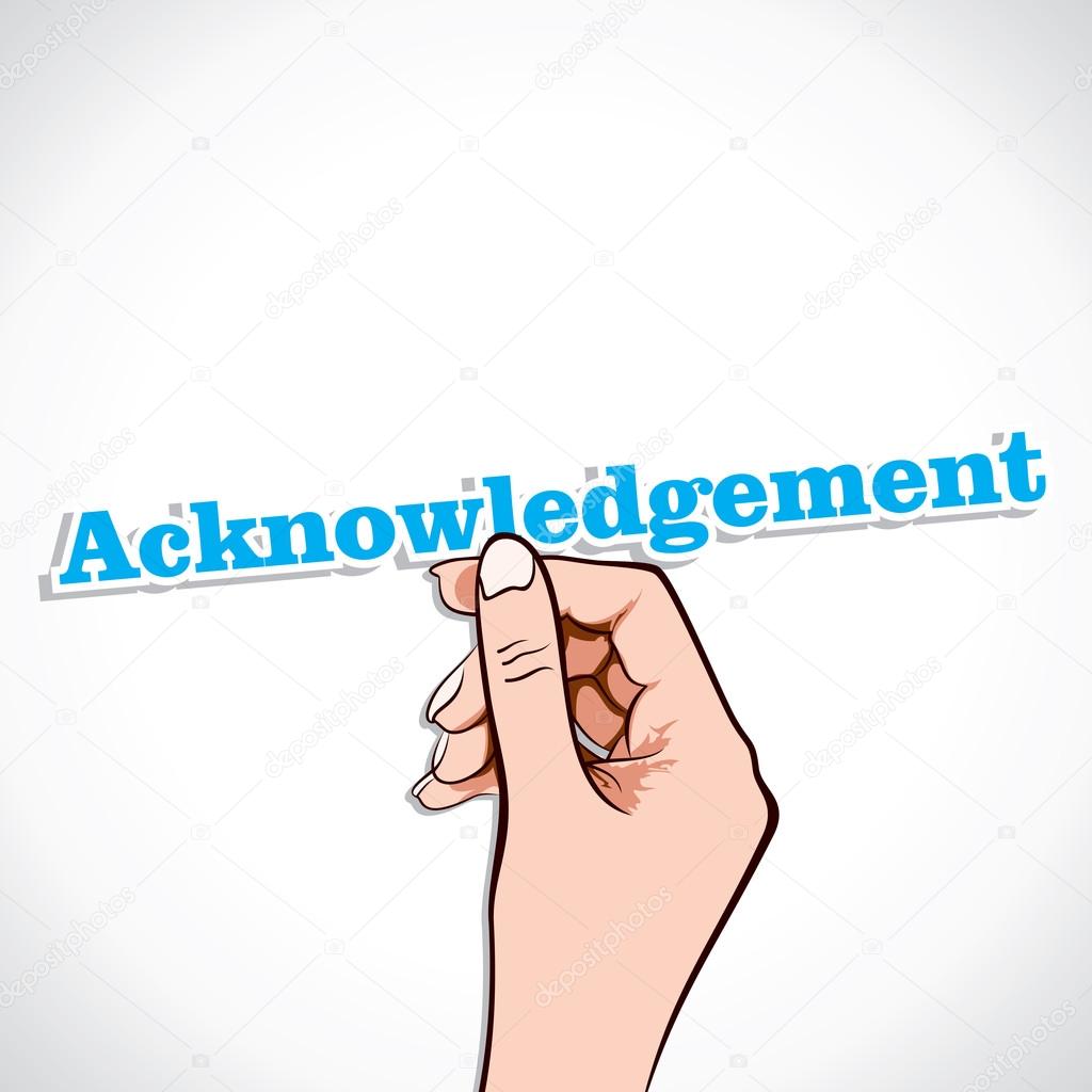 Acknowledgement