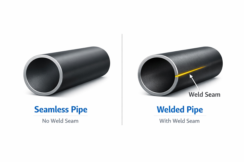 <p><span style="color: blue;"><strong>Seamless Steel Pipe</strong></span></p><p></p><p><mark data-color="red" style="background-color: red; color: inherit;"><span data-name="high_voltage" data-type="emoji">⚡</span></mark><strong><mark data-color="red" style="background-color: red; color: inherit;"> Quick ALE Memory:</mark></strong></p><p><span data-name="point_right" data-type="emoji">👉</span> <strong>Seamless = No seam = High pressure = Strongest</strong></p><p></p><p><mark data-color="red" style="background-color: red; color: inherit;"><span data-name="brain" data-type="emoji">🧠</span></mark><strong><mark data-color="red" style="background-color: red; color: inherit;"> Exam Tips (IMPORTANT):</mark></strong></p><ul><li><p>If question says <strong>“high pressure / critical system” → Seamless steel</strong></p></li><li><p>If <strong>no weld mentioned → Seamless</strong></p></li><li><p>If <strong>economical / general use → NOT seamless → welded pipe</strong></p></li><li><p>If <strong>failure at weld is concern → Seamless is preferred</strong></p></li></ul><p></p><p><mark data-color="red" style="background-color: red; color: inherit;"><span data-name="fire" data-type="emoji">🔥</span></mark><strong><mark data-color="red" style="background-color: red; color: inherit;"> Seamless vs Carbon Steel</mark></strong></p><ul><li><p>Seamless is a <strong>type/form</strong>, not composition<br><span data-name="point_right" data-type="emoji">👉</span> Most seamless pipes are <strong>carbon steel</strong></p></li></ul><p></p>