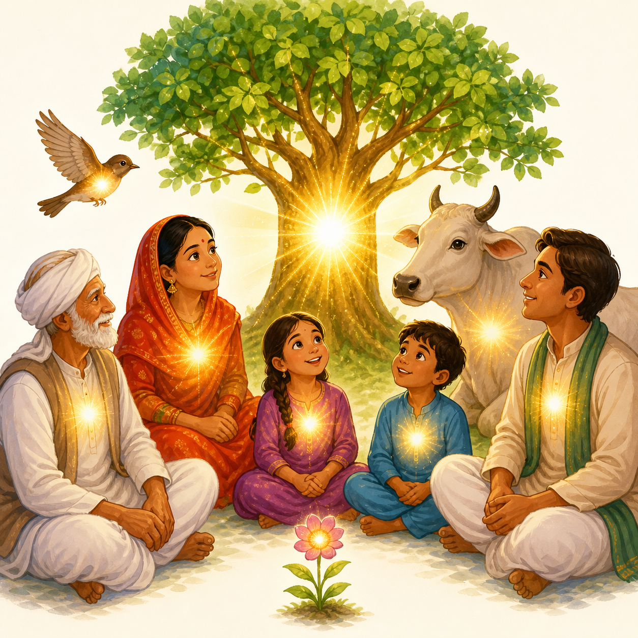 <p>Living beings are expressions of the Brahman</p>
