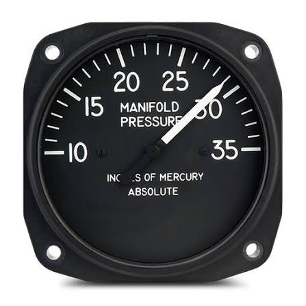 <p>Manifold Pressure Guage, measures intake manifold pressure</p>