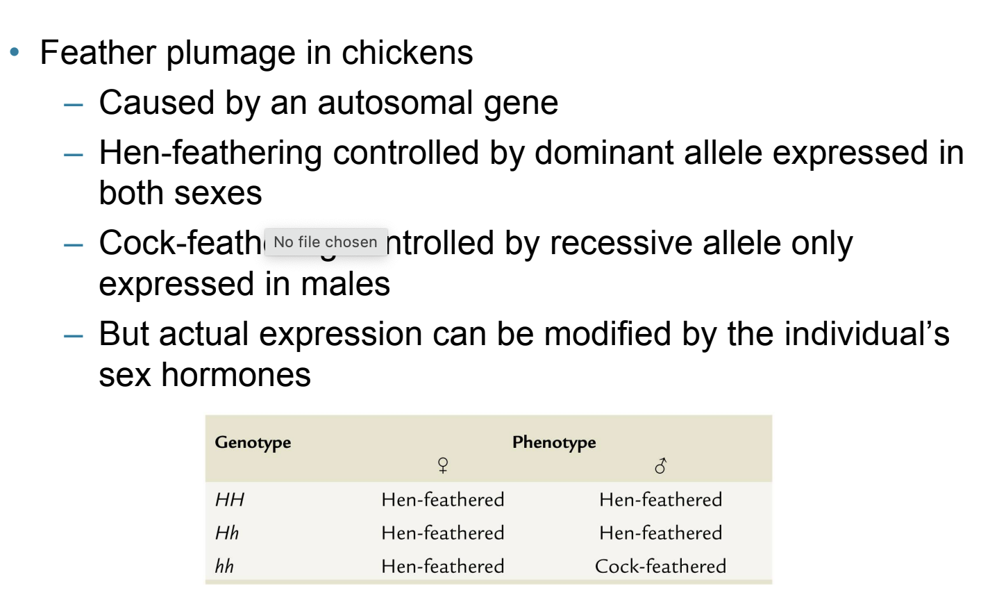 <ul><li><p>Sex-limited </p></li><li><p>Sex-influenced</p></li></ul><p></p>