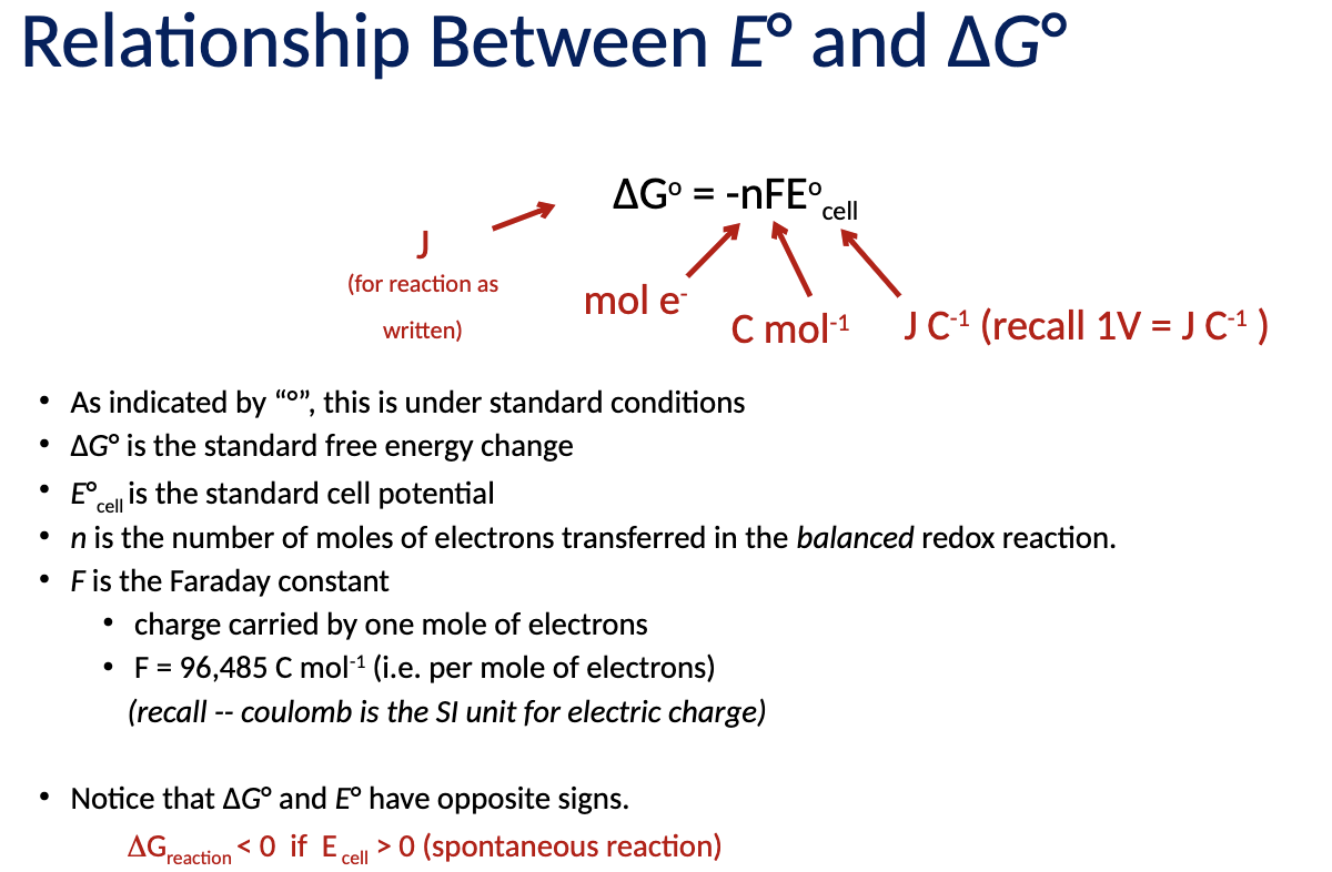 <p>n = number of electrons transferred, look at the constant of e. (LOWEST COMMON MULTIPLE)</p>