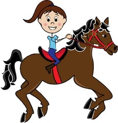 <p>to ride horseback</p>