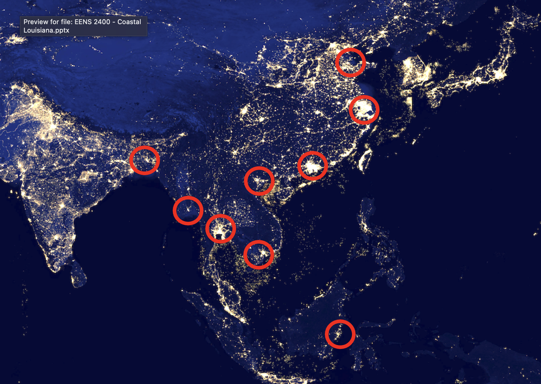 <ul><li><p>major rivers like ganges, yangtze, pearl river, mississippi, nile and mekong have super high population density at their deltas </p></li><li><p>deltas are 1% of earths area but hold 5% of the earths population</p></li><li><p>deltas are sinking faster than sea levels are rising due to weight and messing with sediment deposits </p></li><li><p>extreme subsidence, vulnerable to extreme weather events, urbanization ruins soils </p></li></ul><p></p>