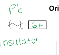 <p>Why is polyethylene (PE) an electrical insulator while polyacetylene is a semiconductor?</p>