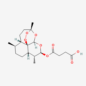 <p>Water-soluble artemisinin hemi-succinate; sodium salt used by injection for severe malaria.</p>