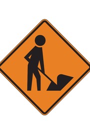 <p>This sign means that workers are performing maintenance on the roadway. Drivers must reduce speed and change lanes away from workers.</p>
