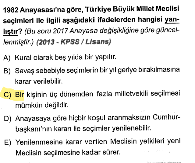 <p>Türkiye'de milletvekilliği için bir <strong>dönem sınırı yoktur.</strong> Bir kişi halk seçtiği sürece sınırsız kez milletvekili olabilir.</p>