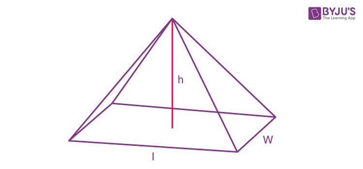 <p>volume of a rectangular pyramid </p>