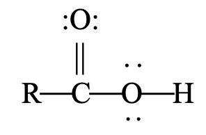 <ul><li><p>functional group name: carboxyl</p></li><li><p>ending of IUPAC name: anoic acid</p></li></ul><p></p>