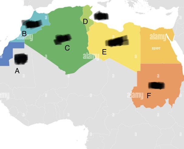 <p>What is “F” on this map? </p>