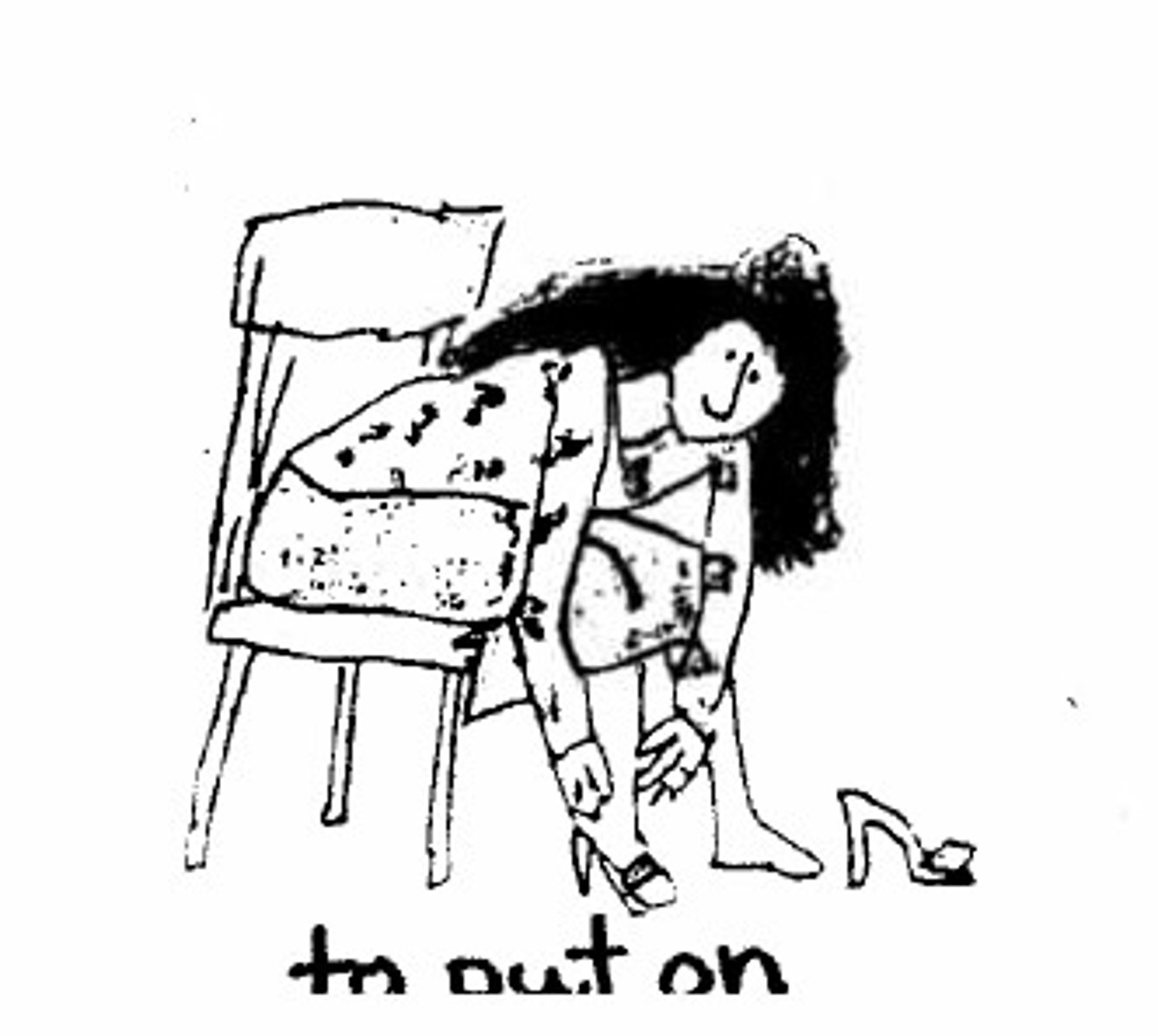 <p>to put a garment on, I, he puts...</p>