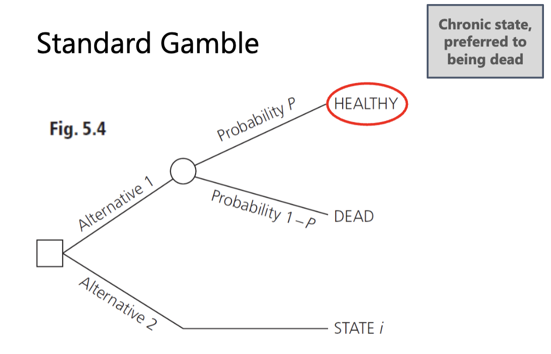 <p>what is standard gamble and what does this show </p>