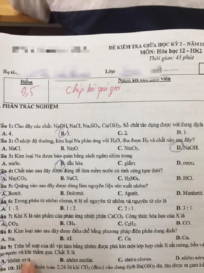 <p>bài kiểm tra ngắn </p>