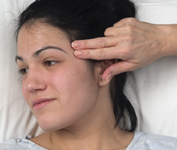 <p>Name this Pulse Site:</p><p>(Side forehead) </p>
