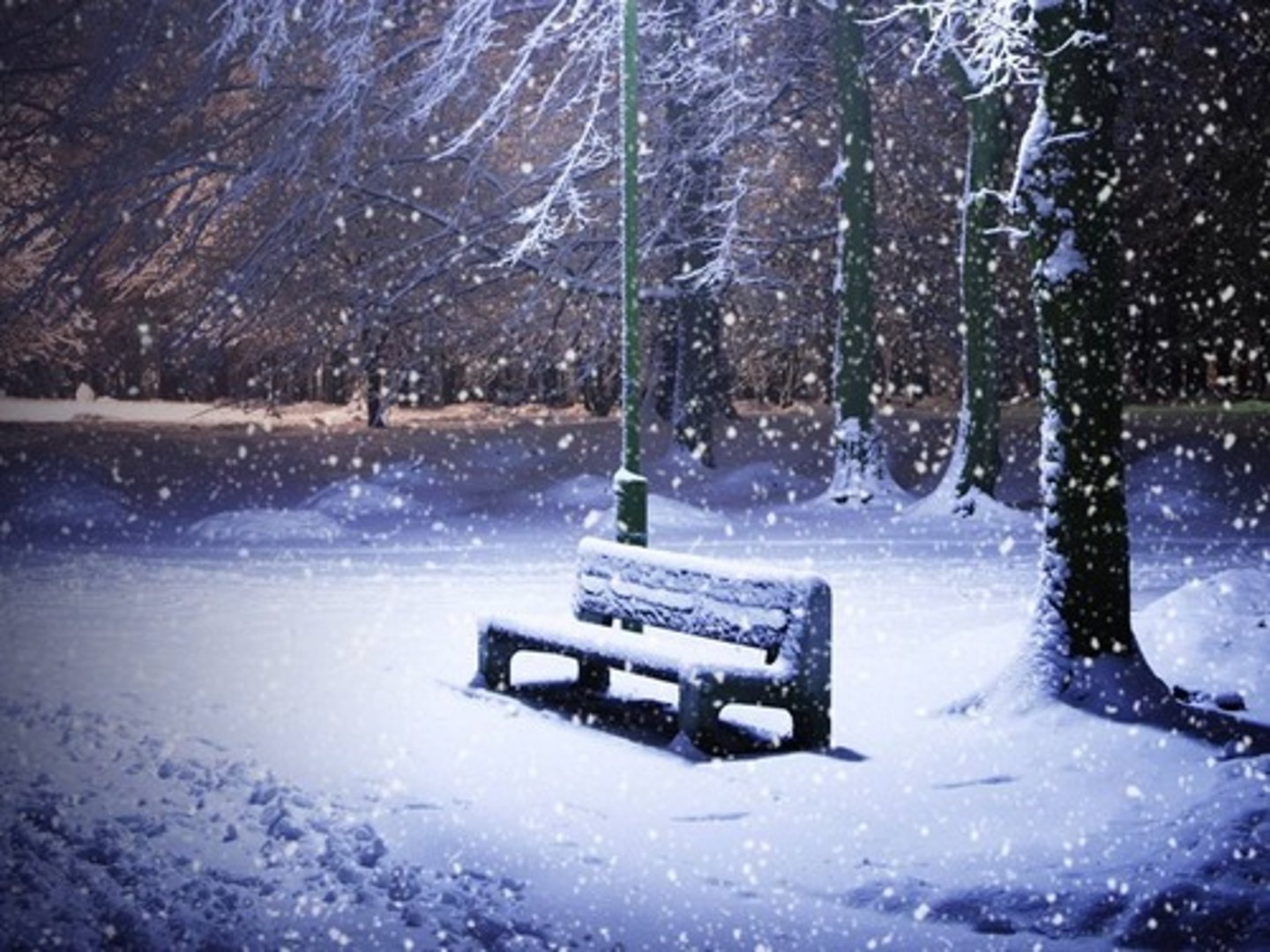 <p>It's snowing</p>