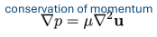 <p>delta p = u delta² u</p>