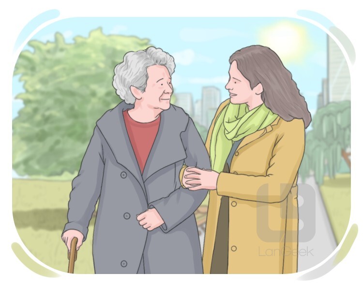 <p>When you accompany someone, you go along with them.</p>
