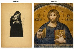 <p>A teacher asks students to compare the functions of the artworks below. Which statement BEST explains the difference between the two works?</p>