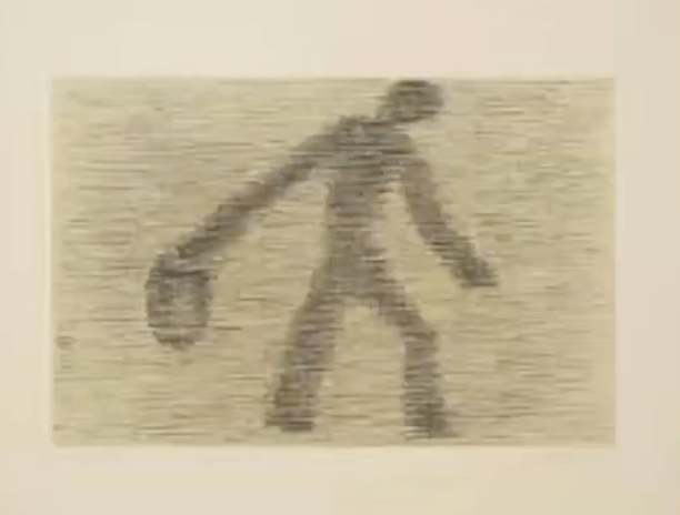 <ol start="1975"><li><p>Figure struggling against the gale from left to right; reflects disorientation and loss of clarity. The trauma is always somehow obscured. </p></li></ol><p></p>