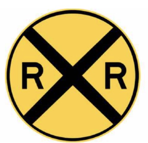 <p><span><span>Q: What does a railroad crossing sign mean?</span></span></p>