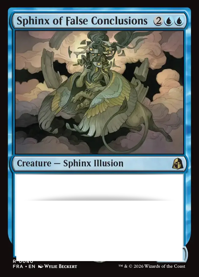 <p><span>Sphinx of False Conclusions 2UU 4/2</span></p>