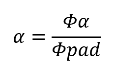 <p><span style="font-family: "Cambria Math", serif; line-height: 107%;">Stosunek światła pochłoniętego do padającego</span></p>