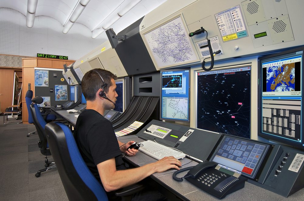 <p>air-traffic controller</p><p><span>The air-traffic controller monitors the movement of spacecraft</span></p>