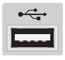 <p>White USB Ports</p>