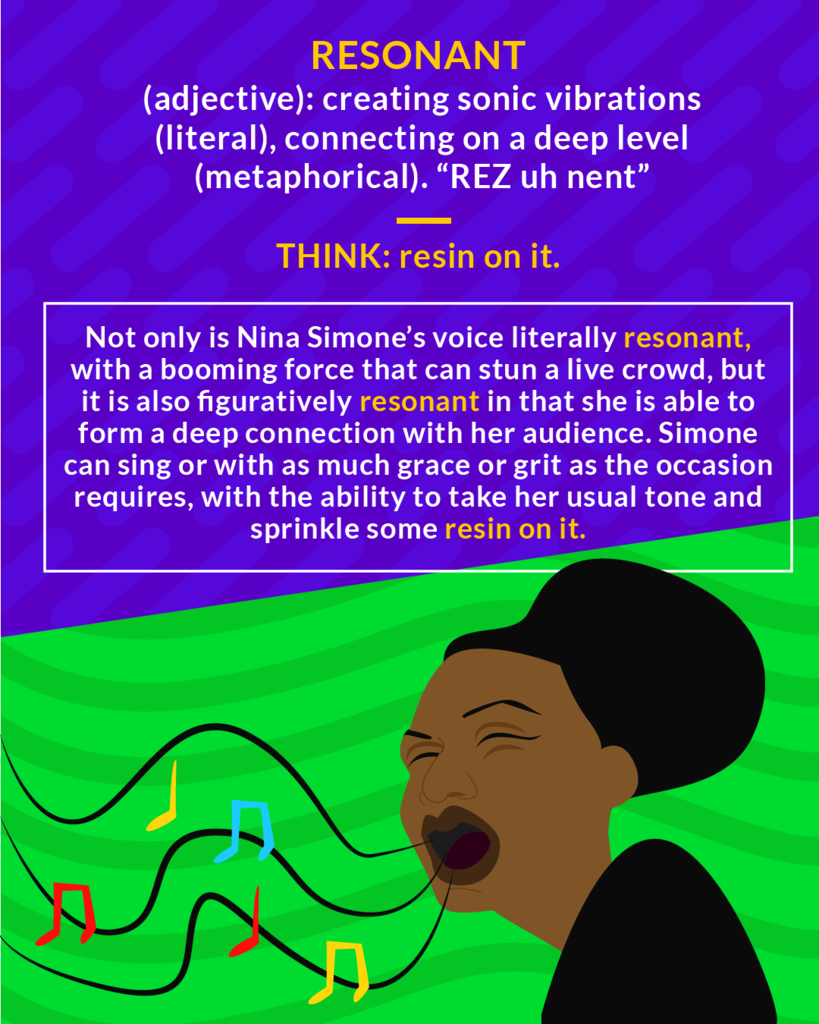 <p>Having an effect; powerful</p><ol><li><p>(adj.) creating sonic vibrations (literal)</p></li><li><p>(adj.) Deeply meaningful or emotionally powerful</p></li></ol><p></p>