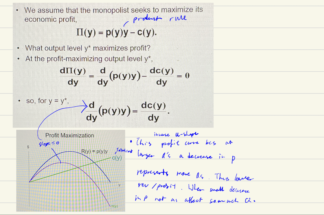 <p>When MR = MC</p>