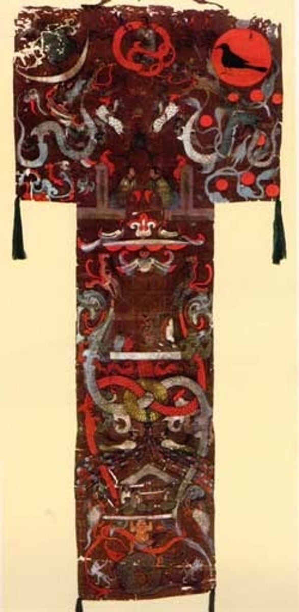 <p>Dates: c. 180 B.C.E.</p><p>Culture: China, Han Dynasty</p><p>Material: Painted silk</p>