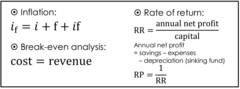 <p>- Inflation</p><p>- Rate of return</p>