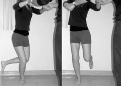 <p>Single-leg standing, knee flexed 5° and 20°, rotate femur on tibia; identifies meniscus tear.</p>