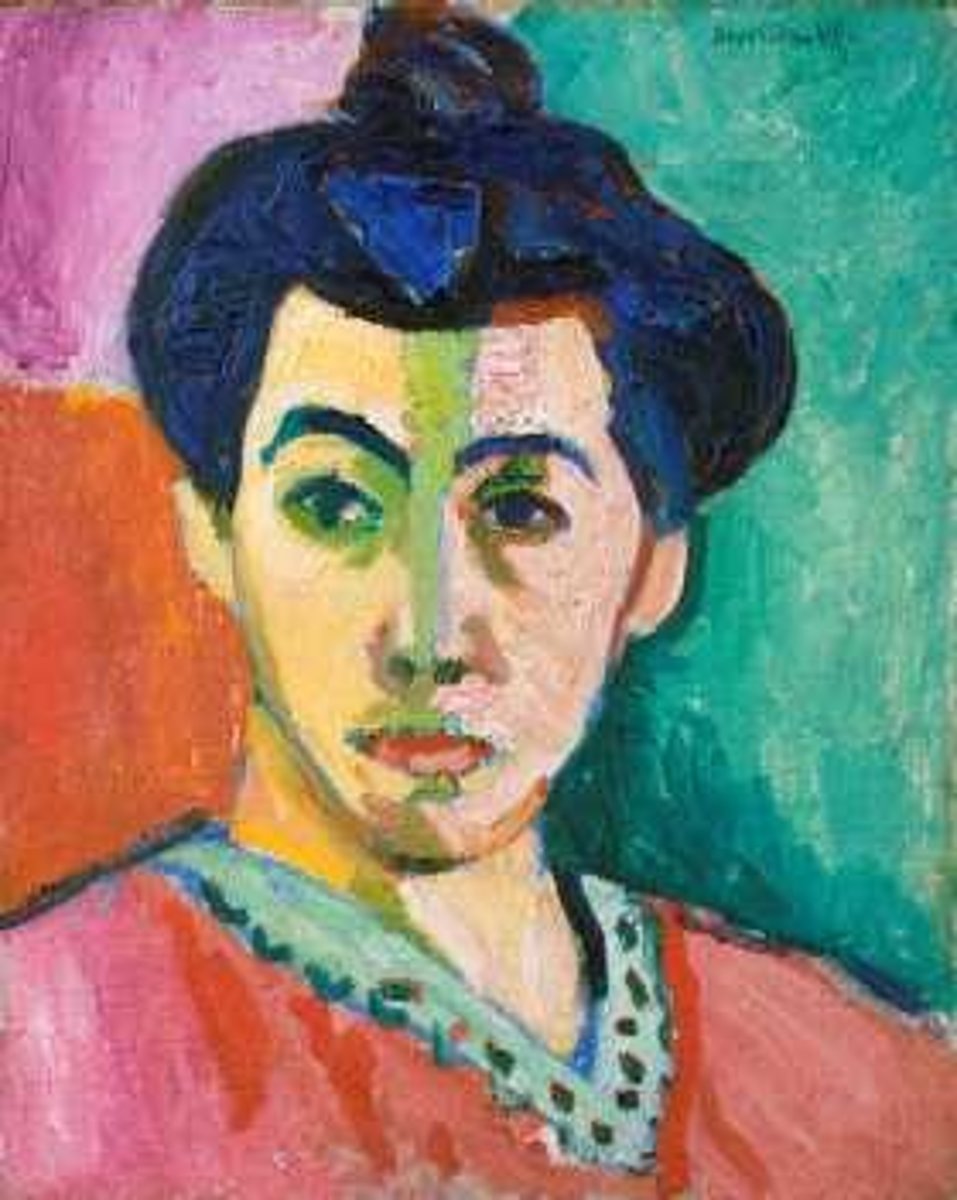 <p>- French artist</p><p>- intense and arbitrary colors that violated audiences</p><p>- leader of the fauves or "wild beasts"</p>