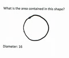 <p>Area= 16/2=8. 8×8=64 </p>