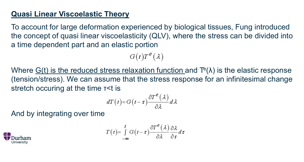 <p>When you need to account large deformation experienced by biological tissues</p>