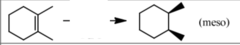 <p>adds 2 H, syn addition</p><p>Alkene → Alkane </p><p>Alkyne → Alkane </p><p>Catalytic Hydrogenation/reduction</p>