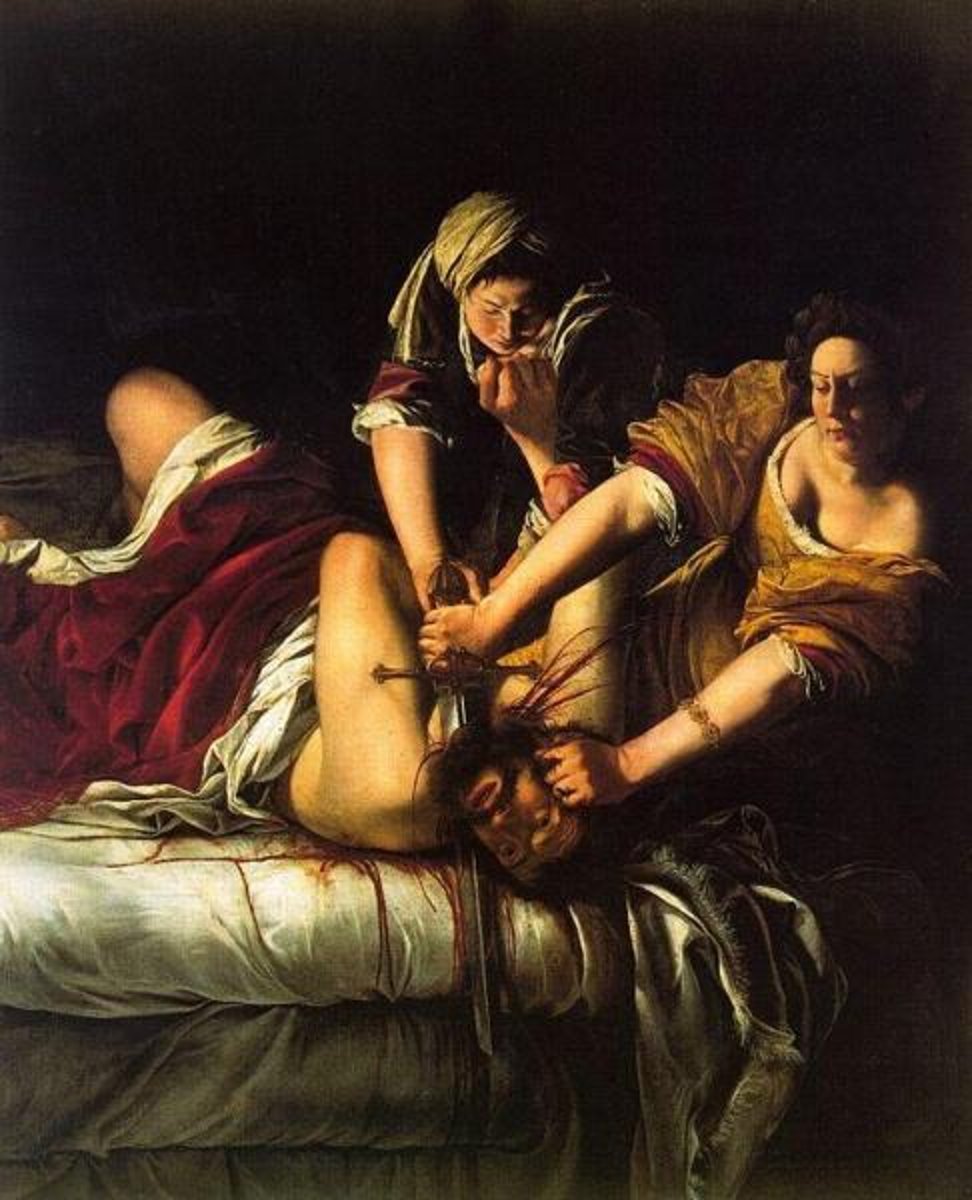 <p>- daughter of a artist</p><p>- adopted Caravaggio's techniques</p><p>- depicted Old Testament women</p><p>- painted self-portraits</p>