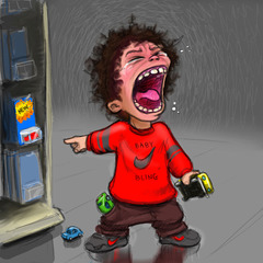 <p>избалованный, испорченный</p>
