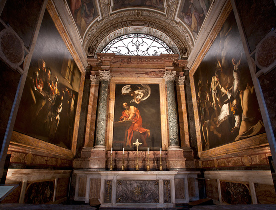<p>Capella Contrarelli, Caravaggio befejezi képeit</p>