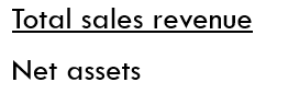 <p>Sales divided by net assets</p>