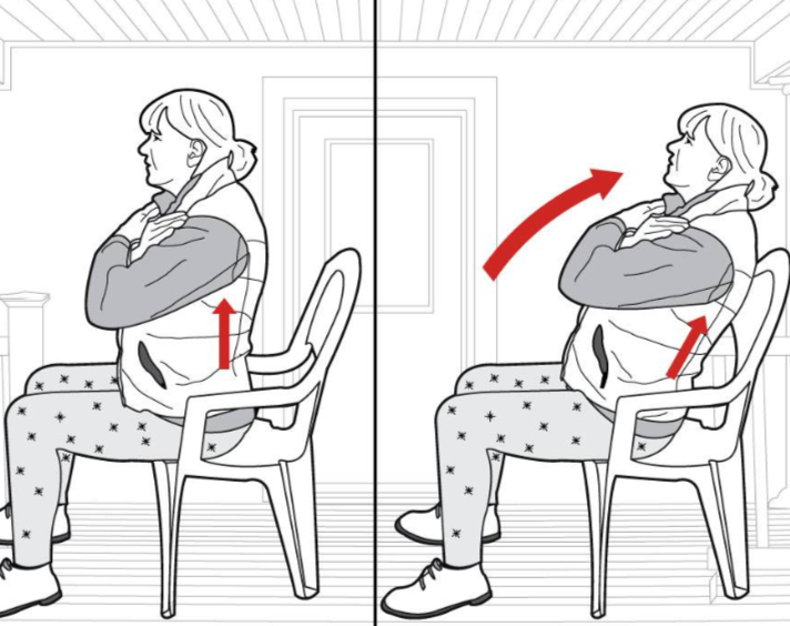 <p>To move your upper body backward while keeping your body relatively upright.</p>