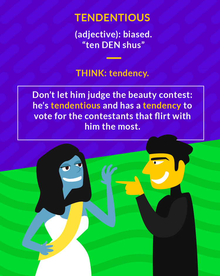 <p>(adj.) biased</p>