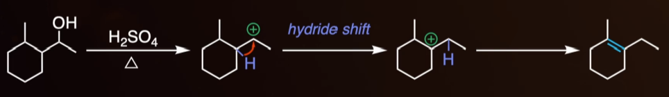 <p><span style="background-color: transparent;">Hydrogen swaps with a neighboring carbocation to stabilize the carbocation.</span></p>