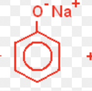 <p>Phenol + NaOH → Sodium phenoxide + H<sub>2</sub>O</p><p></p>